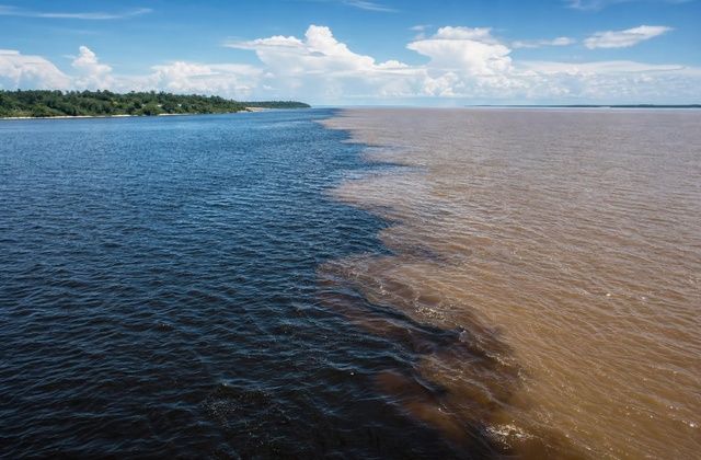 O encontro das águas em Manaus