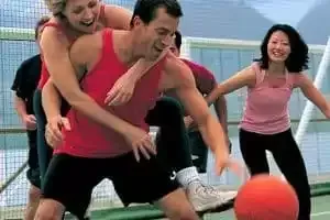 Campo de basquetebol/voleibol