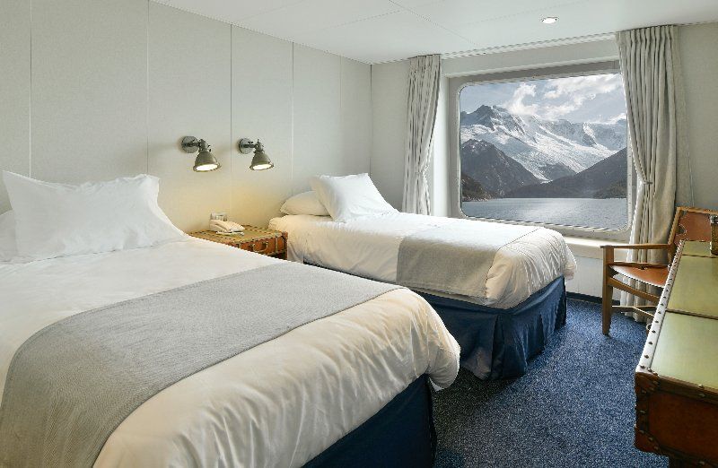 Cabine Twin com vista para o mar
