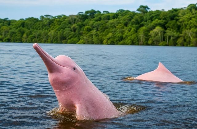 Golfinhos cor-de-rosa