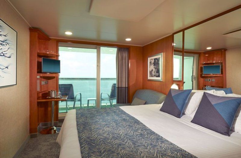 Cabina com varanda com vista para proa