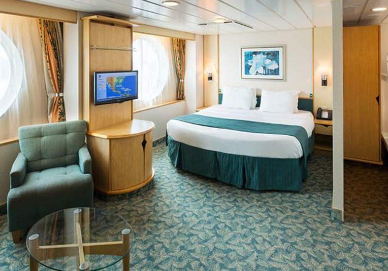 Cabine ultra espaçosa com vista para o mar
