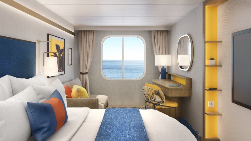 Cabine com vista para o mar