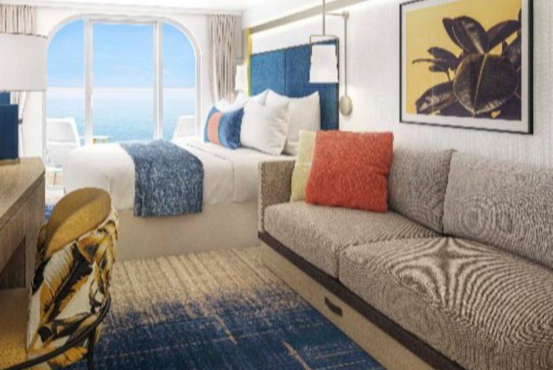 Cabina quádrupla com vista para o mar garantida