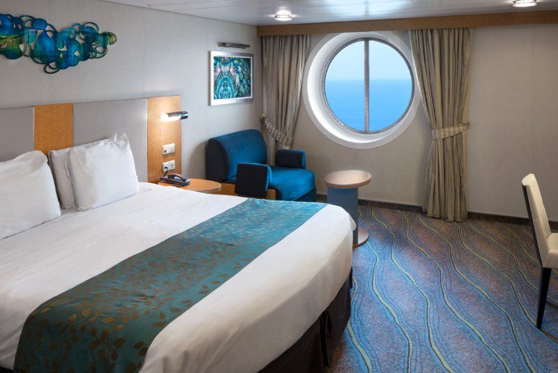Cabine ultra espaçosa com vista para o mar