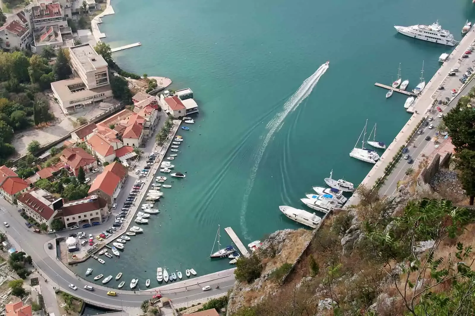 Sailing the straight of Kotor