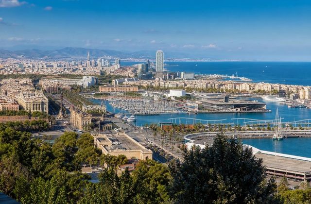 Desde Montjuïc, em Barcelona