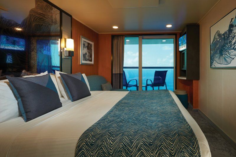 Cabina com varanda com vista para proa