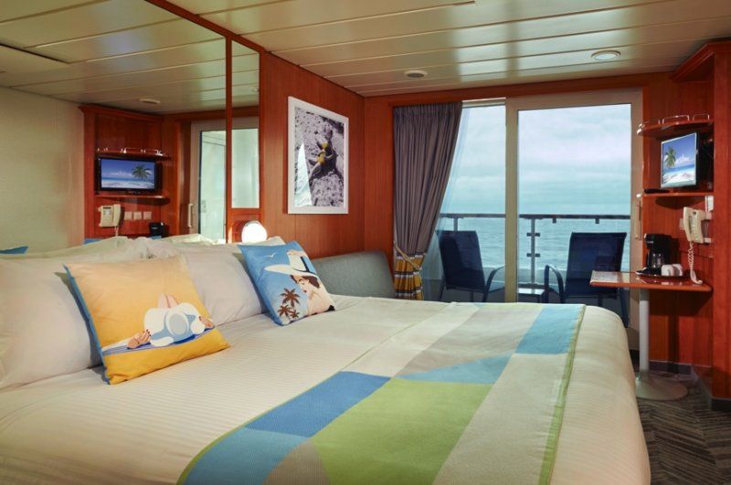 Cabina com varanda com vista para proa