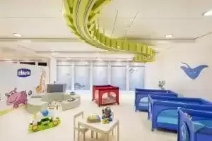 Sala de Brincadeiras Interior do Baby Club