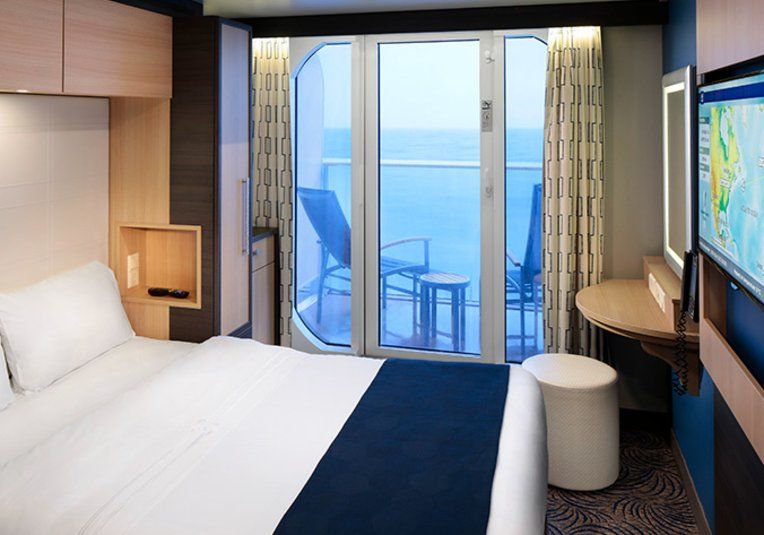 Cabine estúdio com vista para o mar e varanda