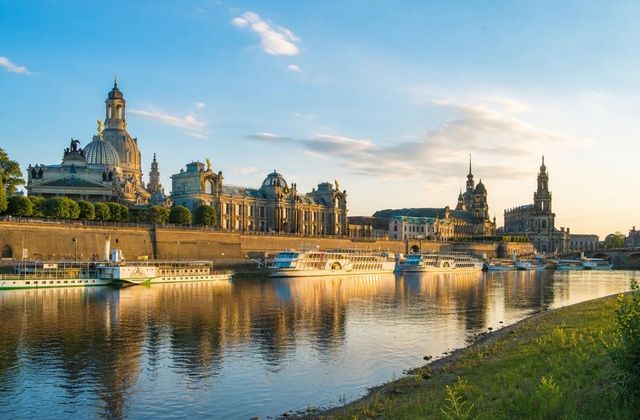 A partir dos cais de Dresden