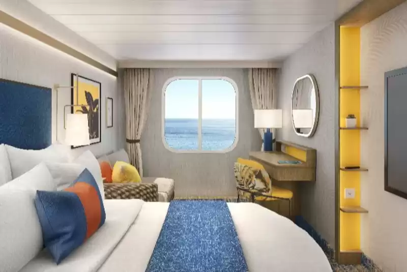 Cabine com vista para o mar