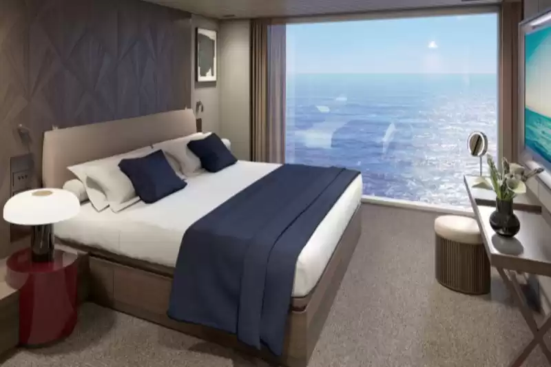 Club Balcony Suite de frente para a proa